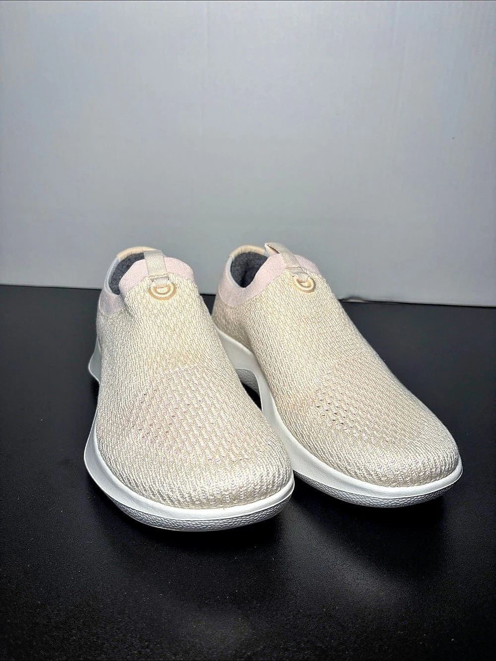 Allbirds Tree Dasher Relay Knit Slip-On Sneakers Cream & Pink